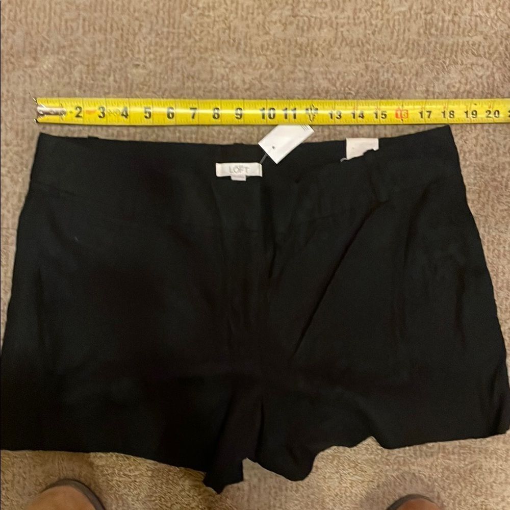 LOFT Black High Waist Structured Shorts - Picture 7 of 8